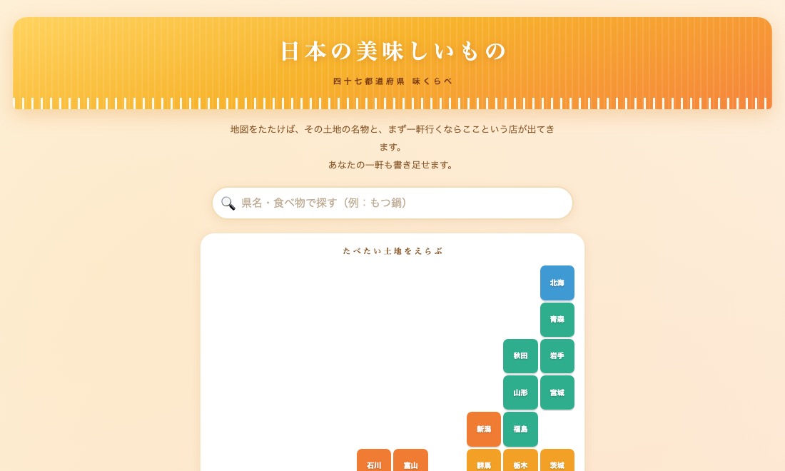 日本の美味しいもの